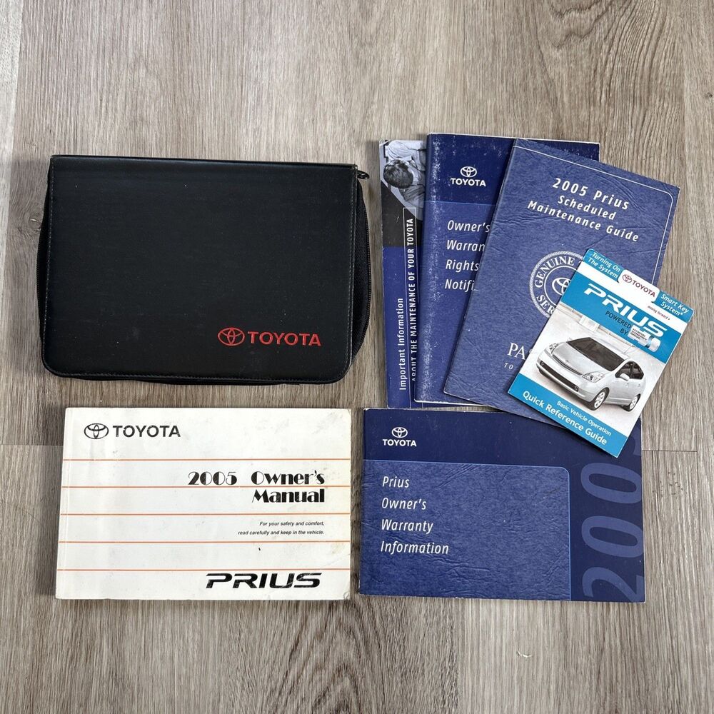 Toyota OEM Owner's Manual w/ Case Cover Pouch Holder Guide Leather DIY Repair